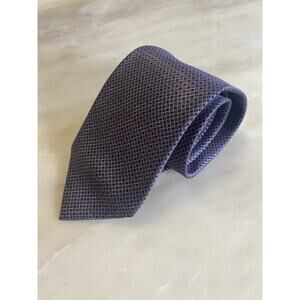 Cravate BRIONI 100% Soie Vintage - Motif Bleu Et Rouge, 9x150 Cm, Occasion